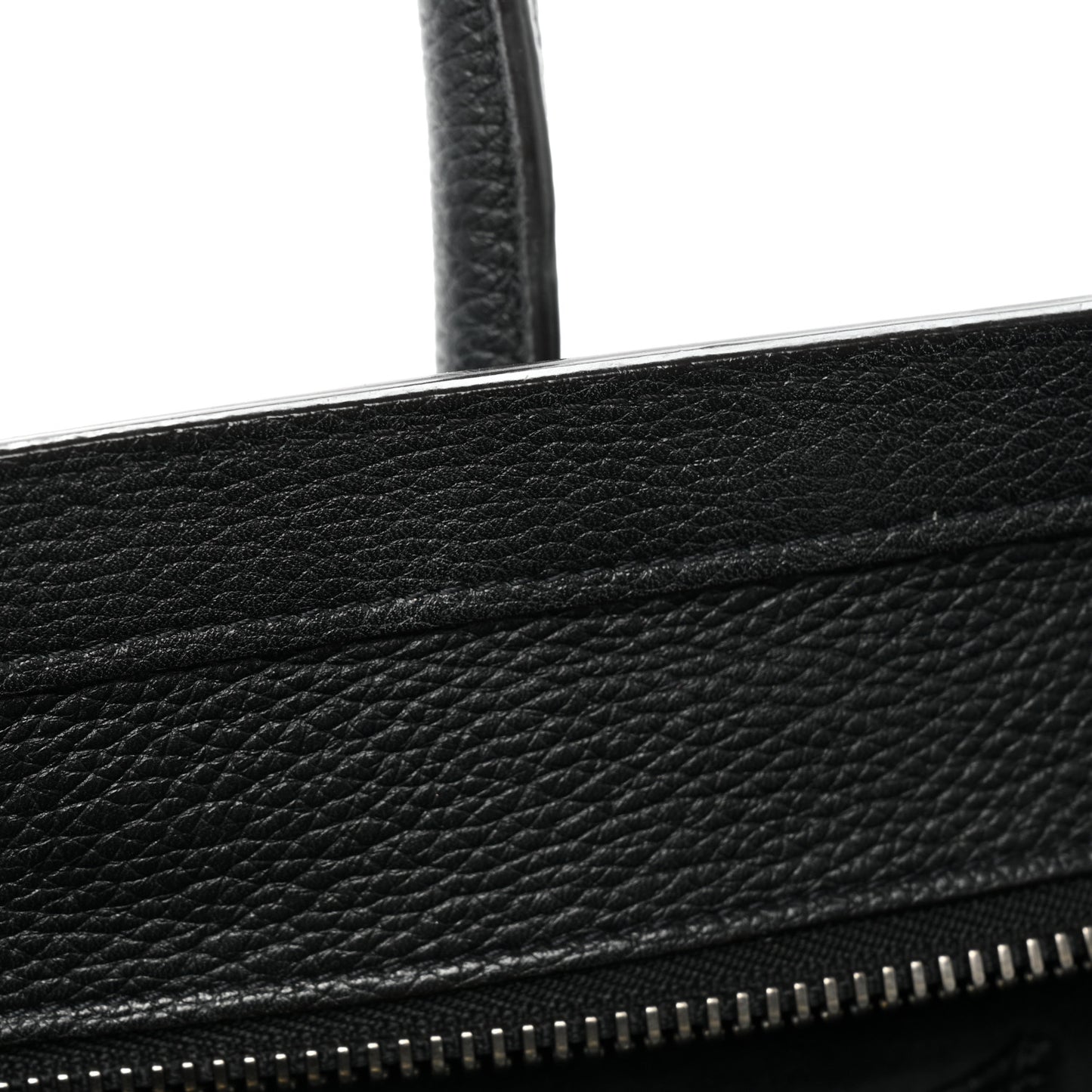 Drummed Calfskin Micro Luggage Black