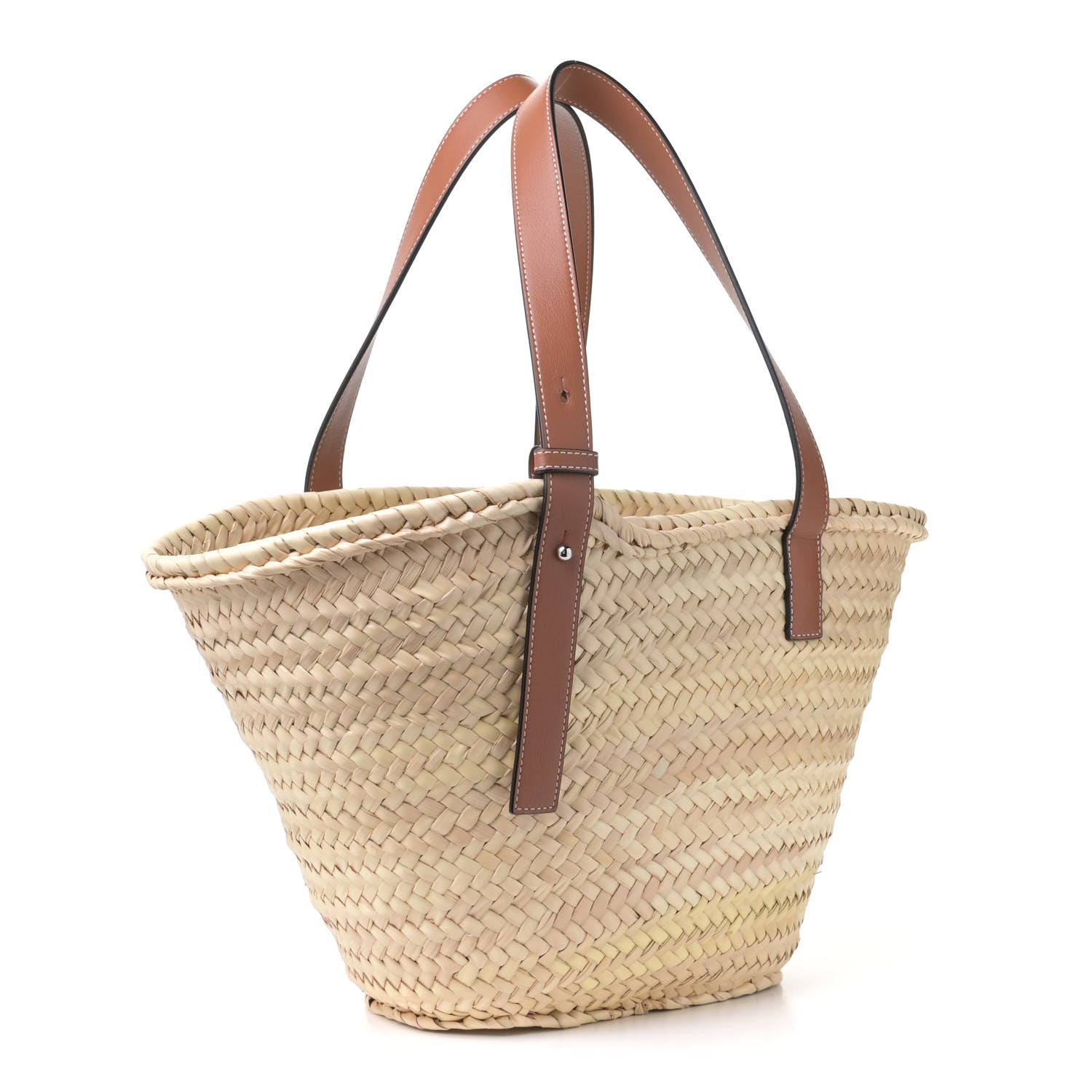 Loewe Raffia Basket Tote Bag Natural Tan 2 of 6