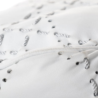 Christian Dior Lambskin Stitched Cannage Drawstring Bag White 13 of 13