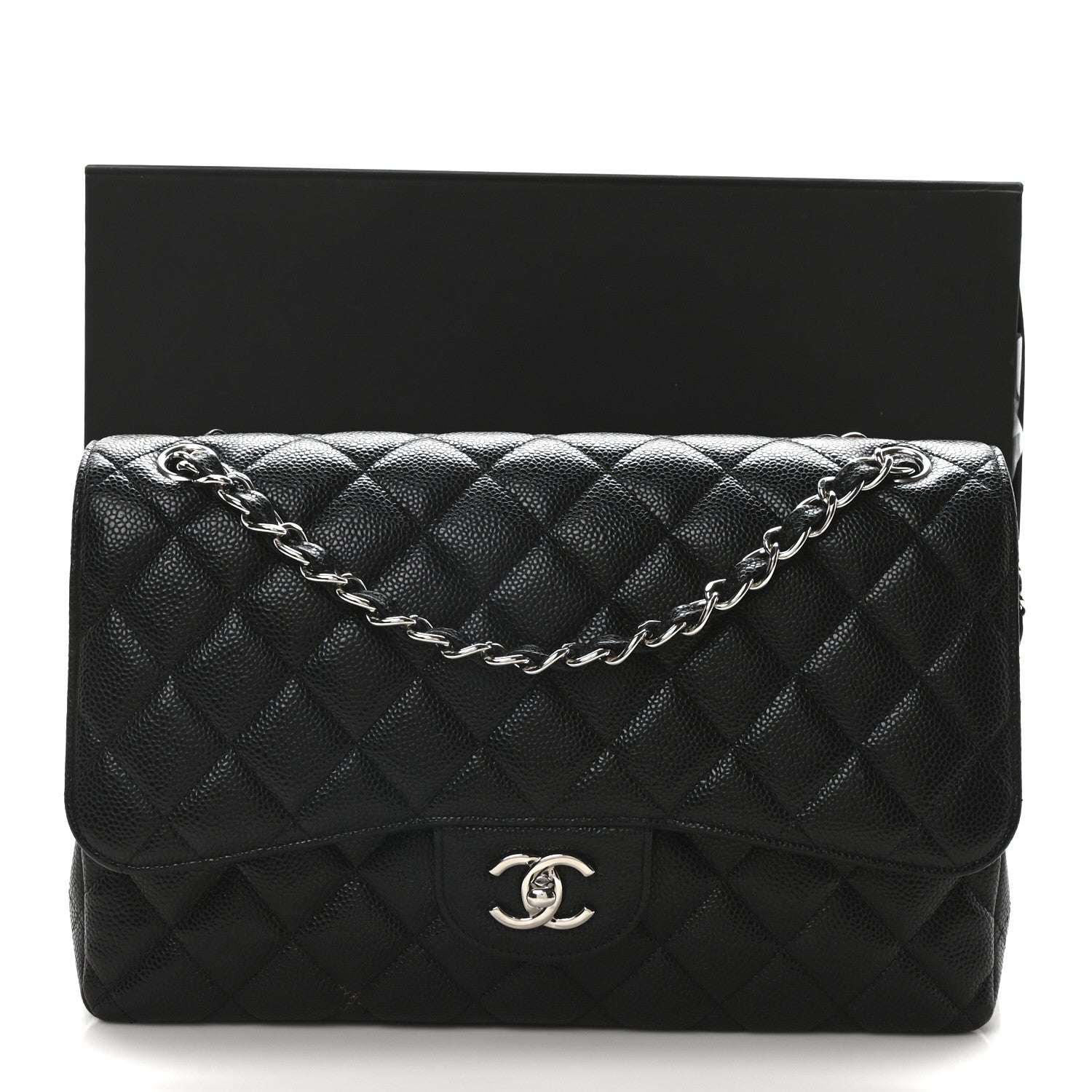 Chanel Caviar Quilted Jumbo Double Flap Black 11 of 11
