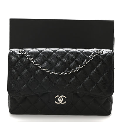 Chanel Caviar Quilted Jumbo Double Flap Black 11 of 11
