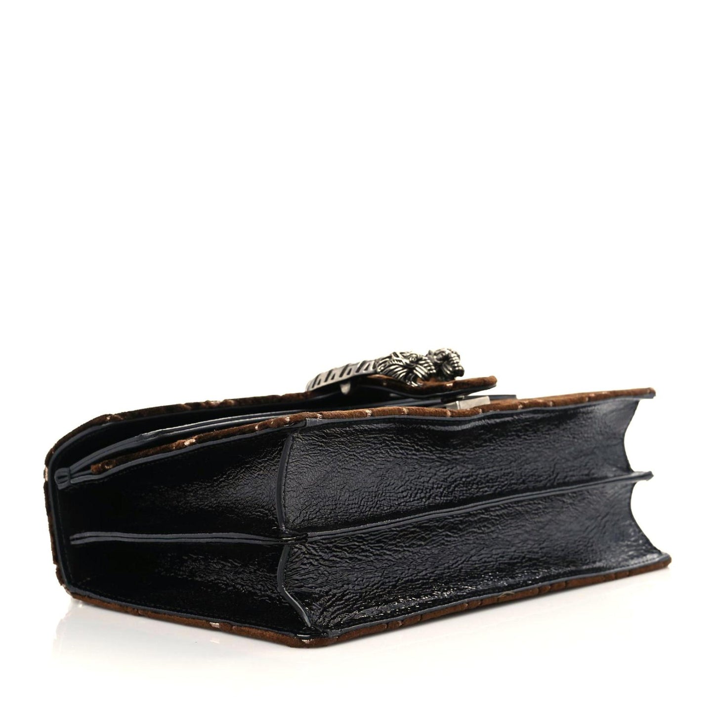 Velvet Skipper GG Monogram Small Dionysus Shoulder Bag Brown Black