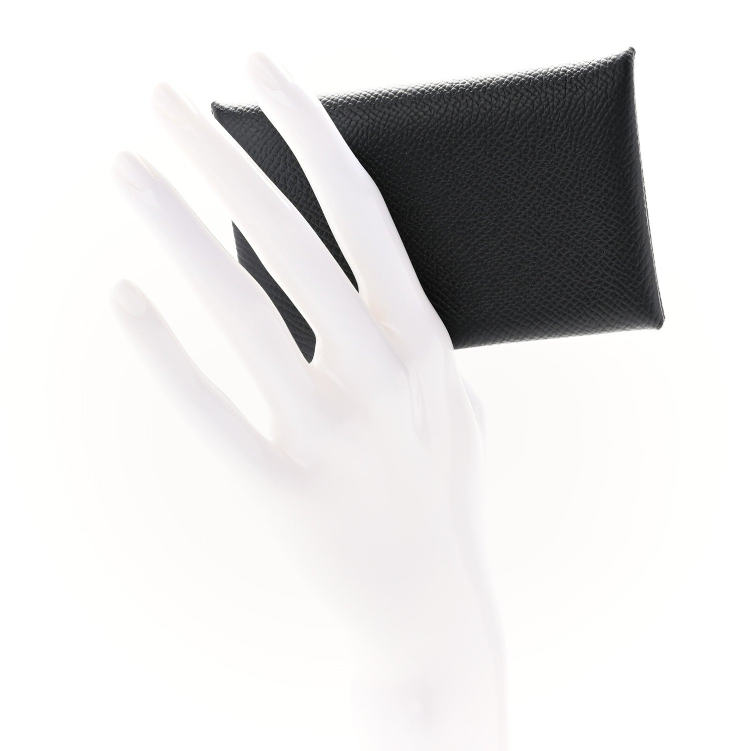 Hermes Epsom Calvi Card Case Black 2 of 7