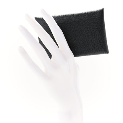 Hermes Epsom Calvi Card Case Black 2 of 7