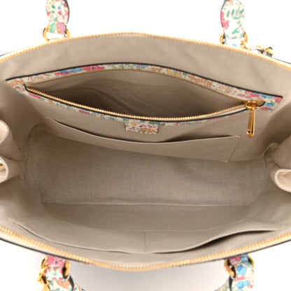 Gucci X LIBERTY OF LONDON Calfskin Floral Fawn Print Horsebit 1955 Duffle Bag Multicolor Purple Ivory 5 of 10