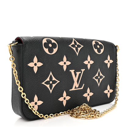 Louis Vuitton Empreinte Monogram Giant Felicie Pochette Black Beige 4 of 12