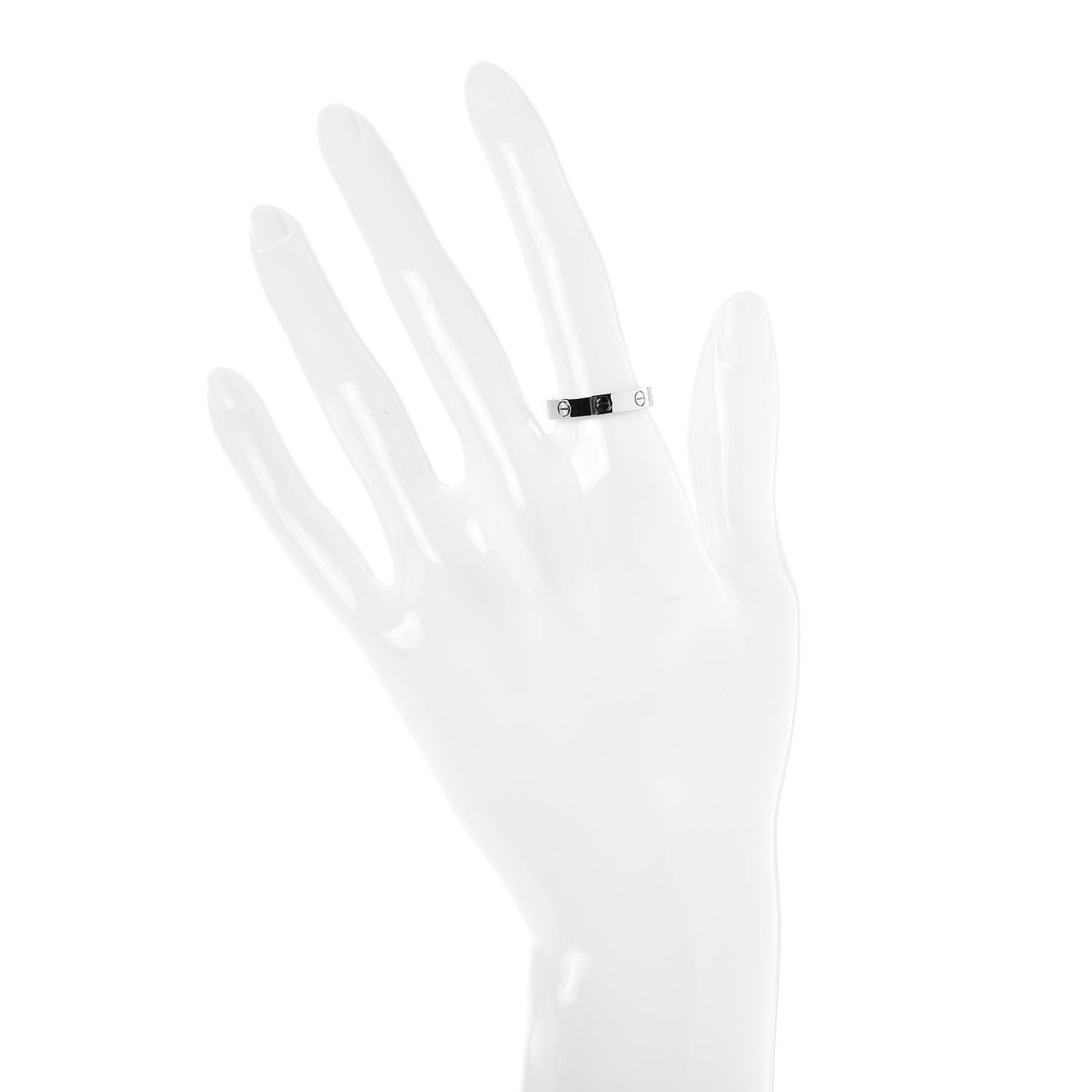 18K White Gold 3.5mm LOVE Wedding Band Ring 54 6.75