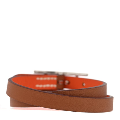 Hermes Swift Hapi 3 MM Triple Tour Bracelet T2 Orange 3 of 5