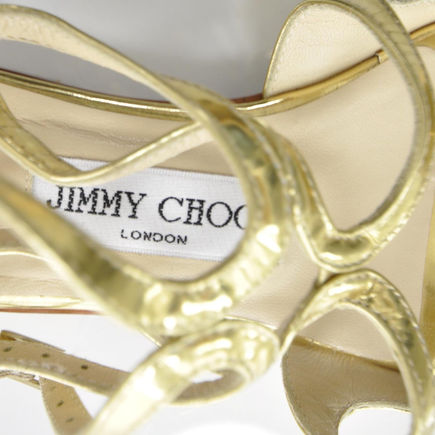 Leather Lulu Gladiator Sandals 36.5 Metallic Gold