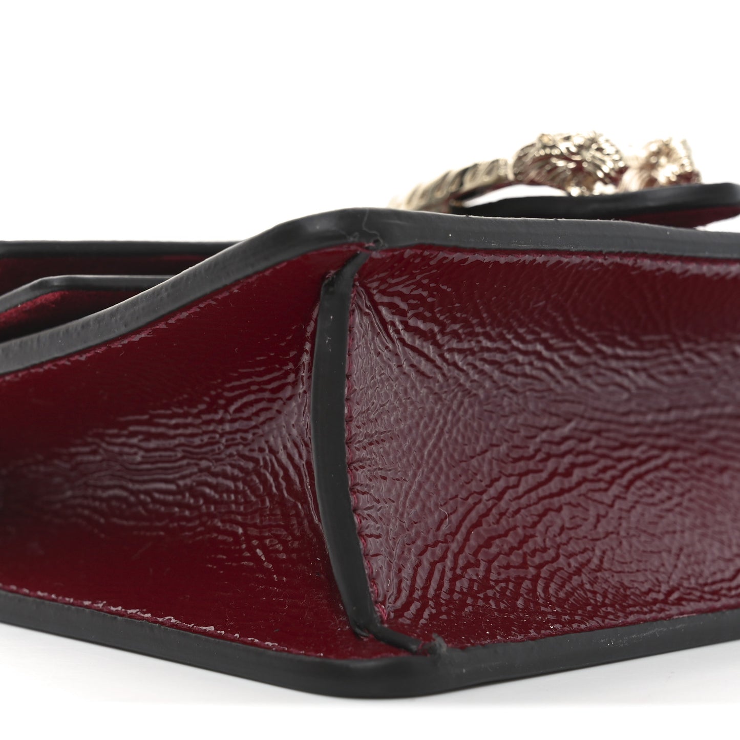 Crinkled Patent Mini Dionysus Shoulder Bag Rosso Ancora Red