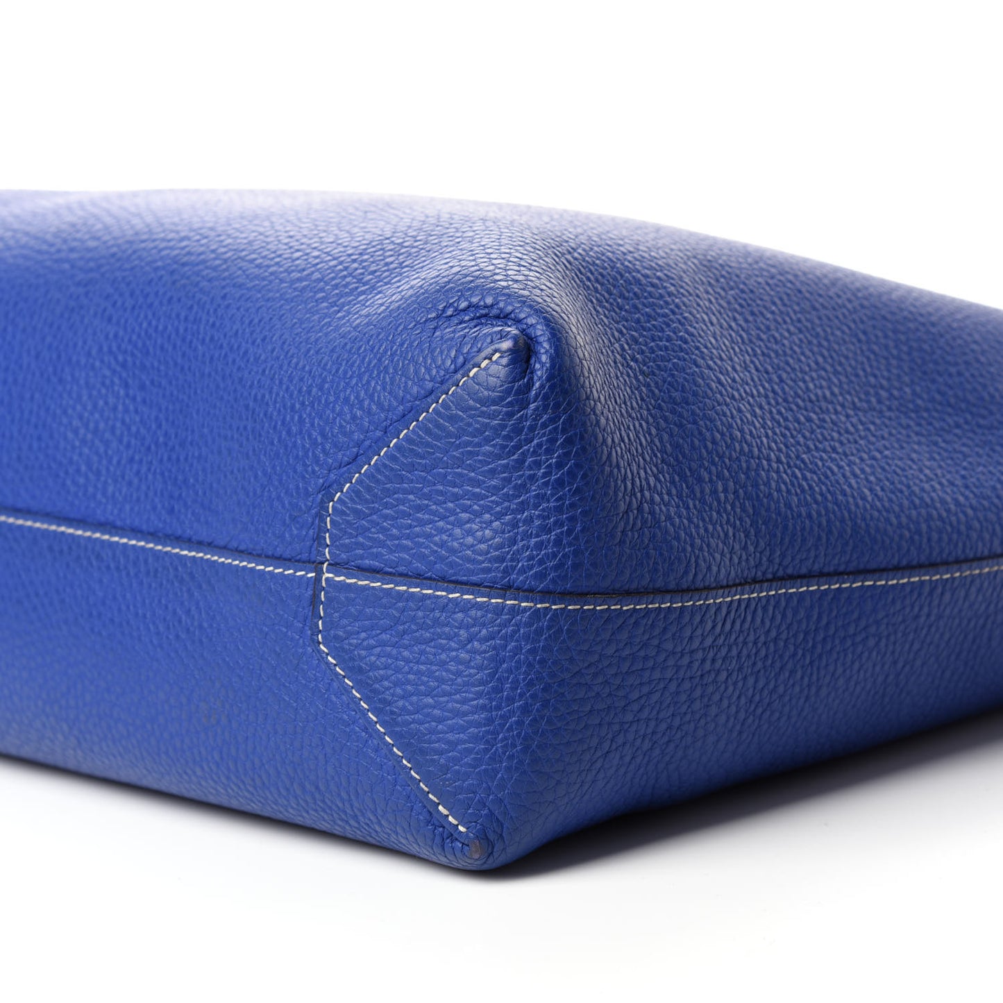 Taurillon Clemence Double Sens 36 Reversible Tote Graphite Bleu Electrique