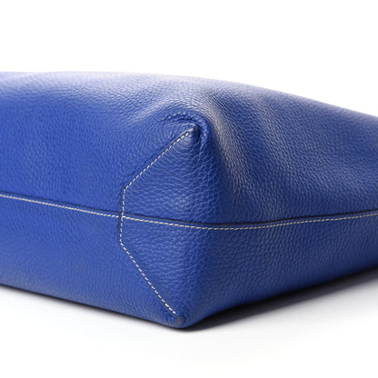 Hermes Taurillon Clemence Double Sens 36 Reversible Tote Graphite Bleu Electrique 7 of 15