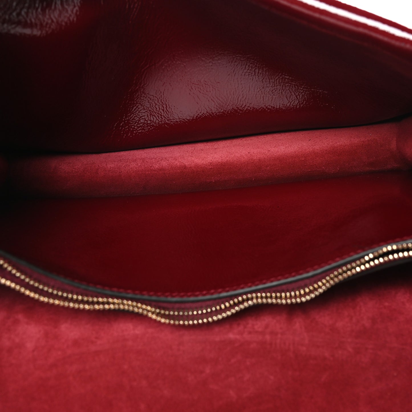 Crinkled Patent Small Dionysus Shoulder Bag Rosso Ancora Red