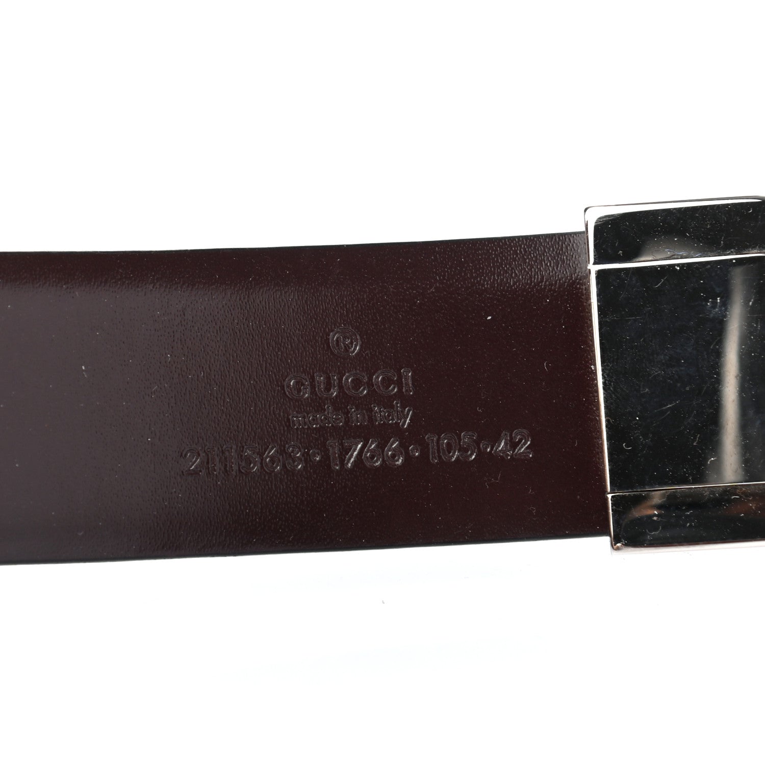 Gucci Calfskin Reversible Square G Buckle Belt 105 42 Black Brown 7 of 7