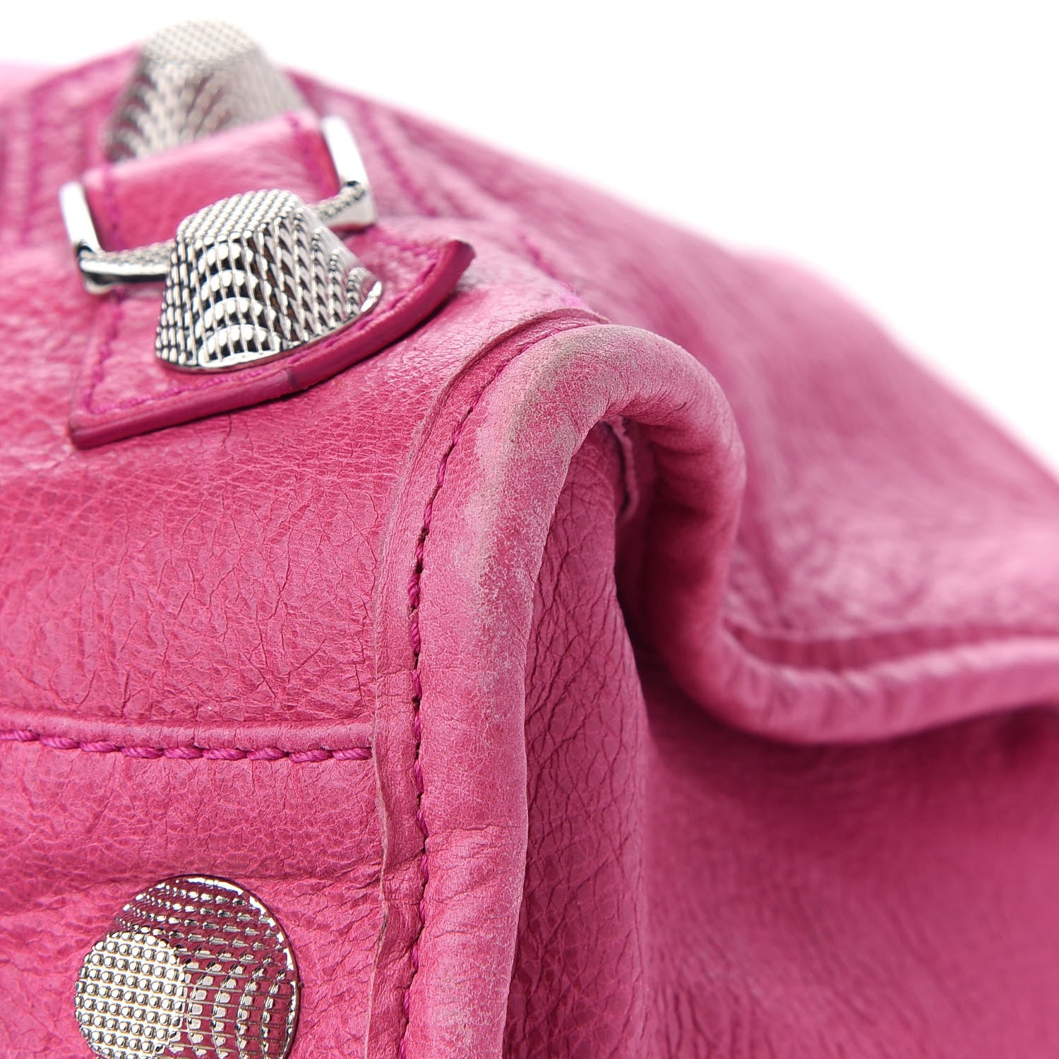 Balenciaga Agneau Giant 21 Silver Hardware Weekender Cyclamen Fucsia 7 of 13