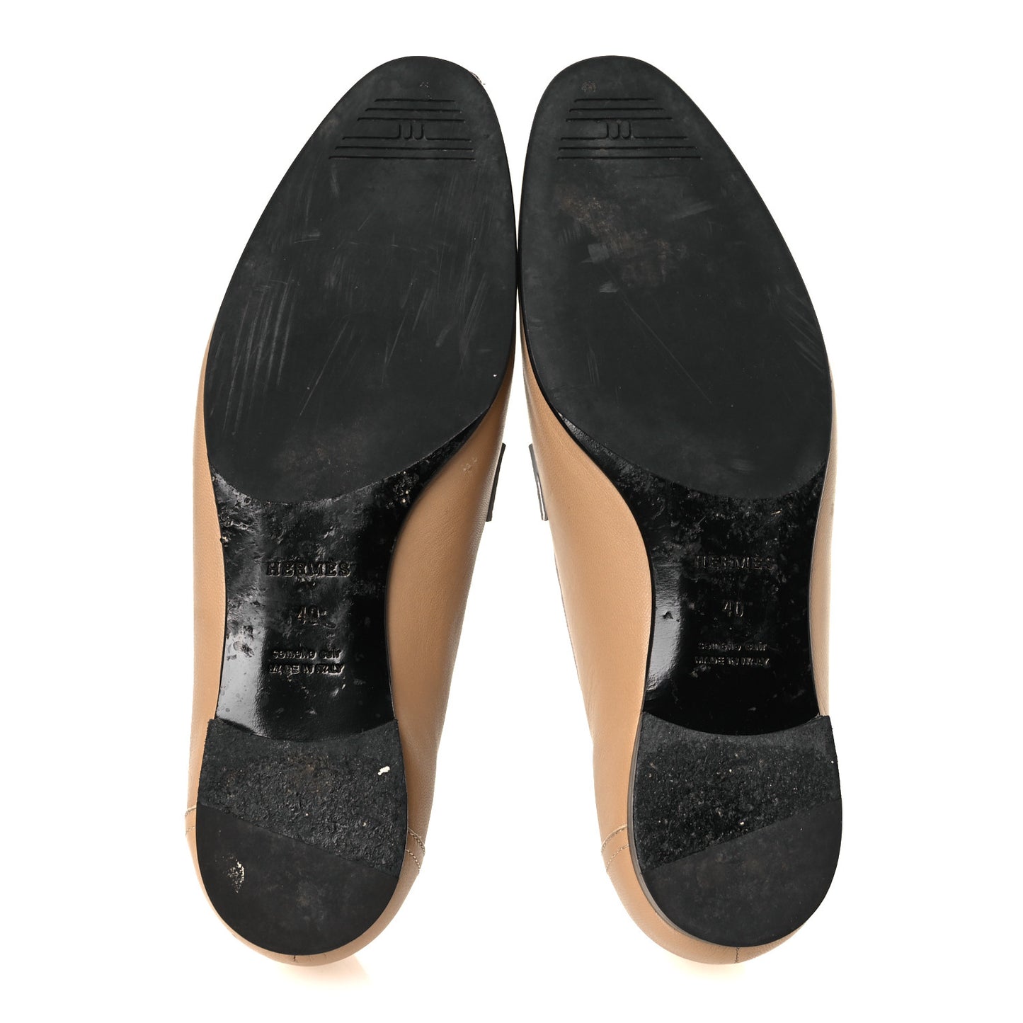 Goatskin Womens Royal Loafers 40 Beige Albinos