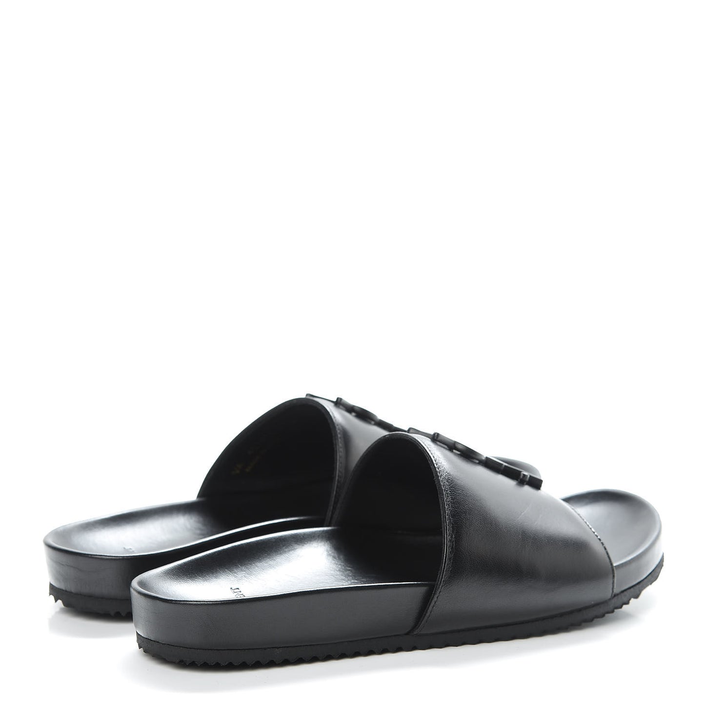 Lambskin Joan Slide Sandals 37.5 Black