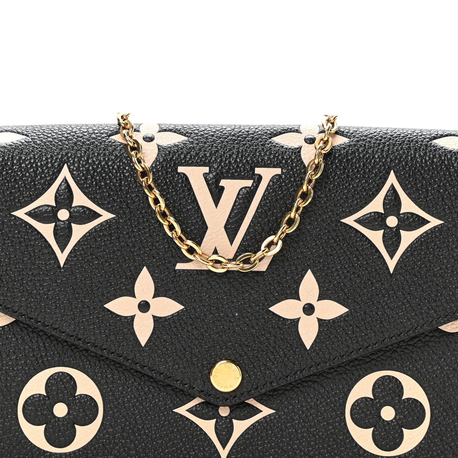 Louis Vuitton Empreinte Monogram Giant Felicie Pochette Black Beige 7 of 10