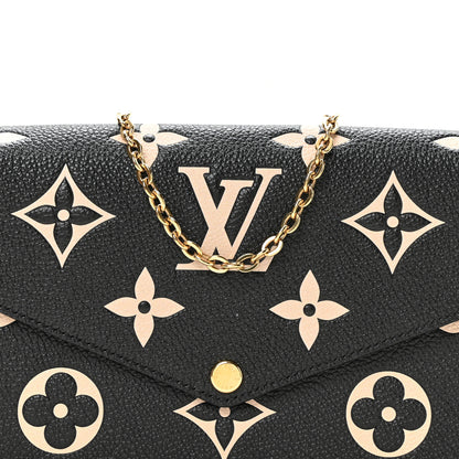 Louis Vuitton Empreinte Monogram Giant Felicie Pochette Black Beige 7 of 10