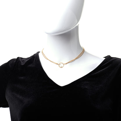 Christian Dior Metal Crystal CD Choker Gold 2 of 6