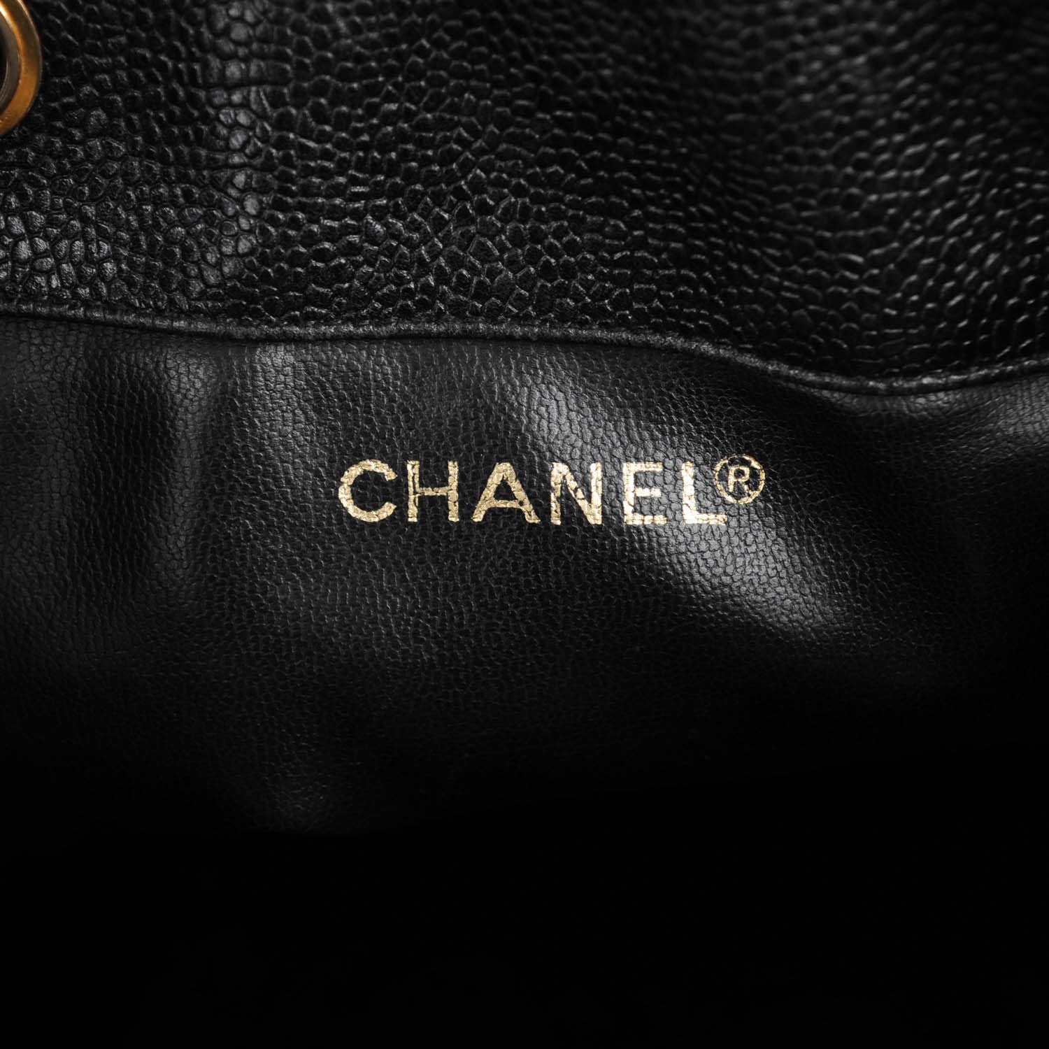Chanel Caviar CC Drawstring Shoulder Bag Black 7 of 9