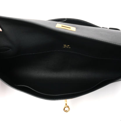 Hermes Swift Kelly Cut Clutch Pochette Black 4 of 9