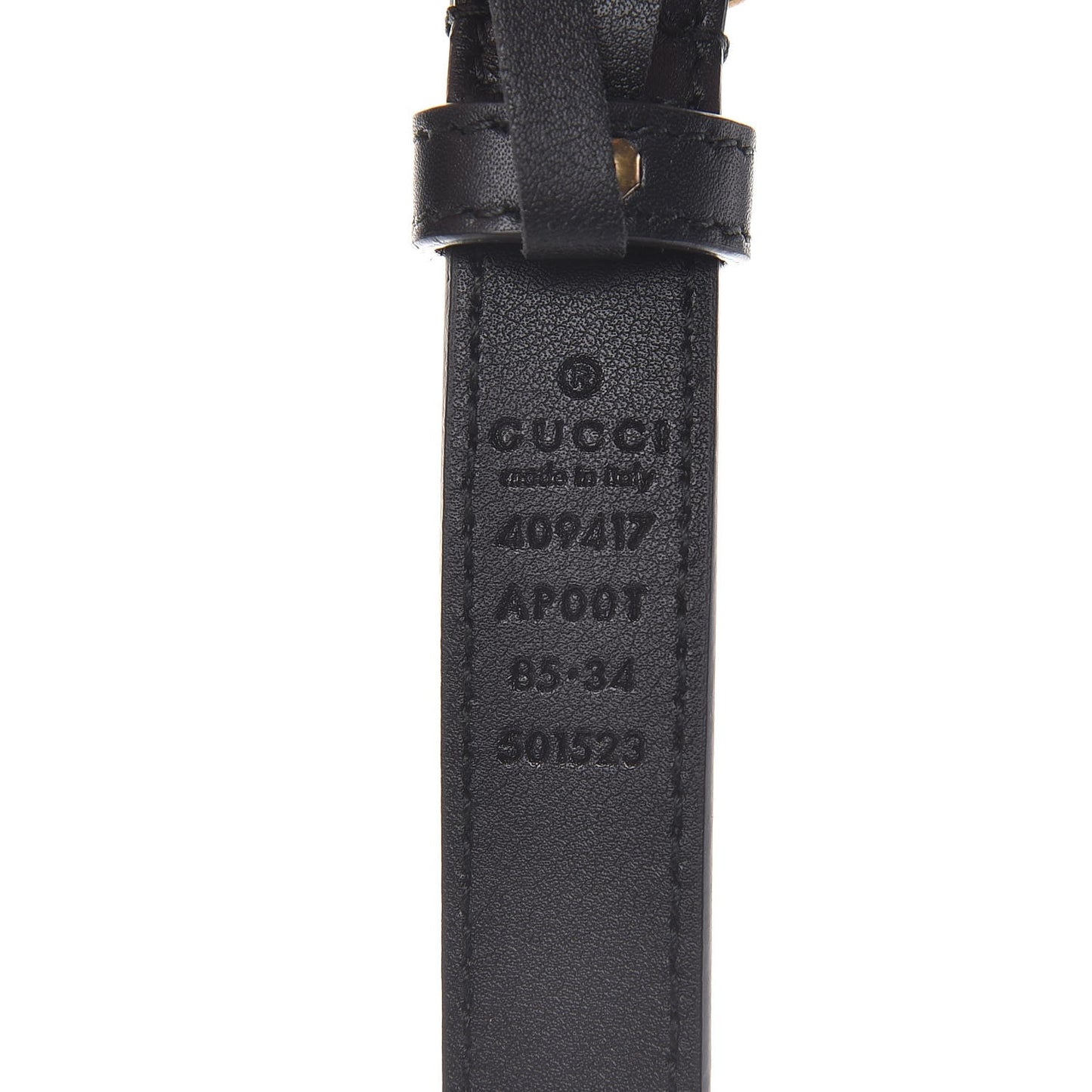 Calfskin Double G 20mm Belt 85 34 Black