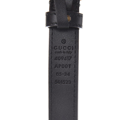 Gucci Calfskin Double G 20mm Belt 85 34 Black 4 of 6