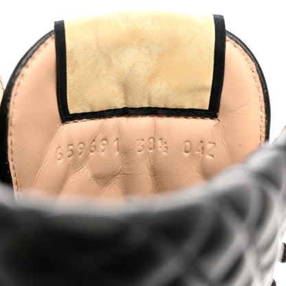 Gucci Apollo Calfskin GG Supreme Nappa Samoa Quilted Lace Up Ankle Boots 38.5 Black 6 of 9