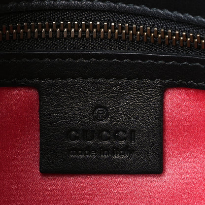 Gucci Velvet Matelasse Marquise Crystals Embroidered Small GG Marmont Shoulder Bag Black 6 of 9