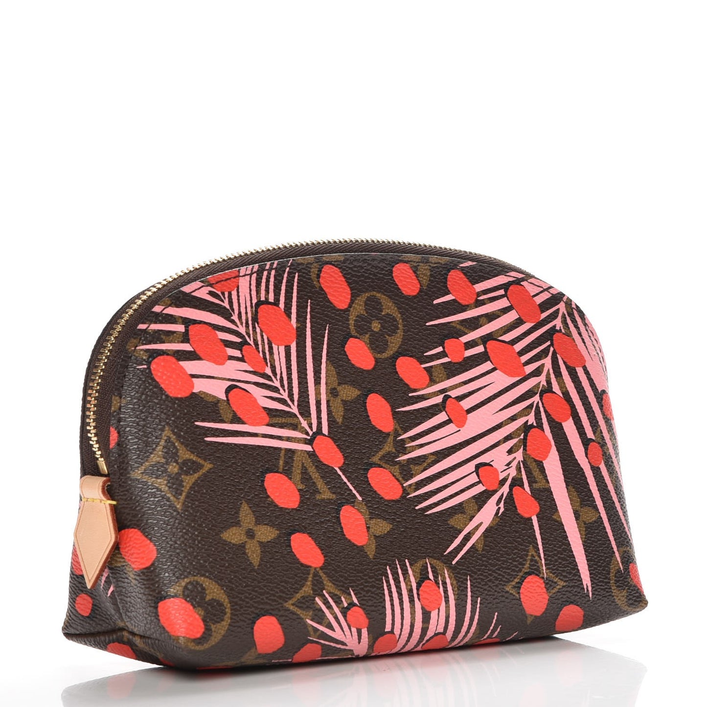 Monogram Jungle Dots Cosmetic Pouch Sugar Pink Poppy
