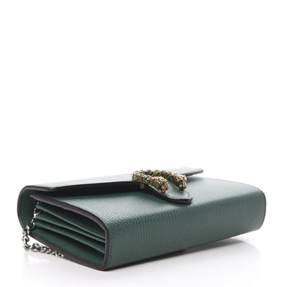 Gucci Calfskin Mini Dionysus Chain Wallet Emerald 4 of 11