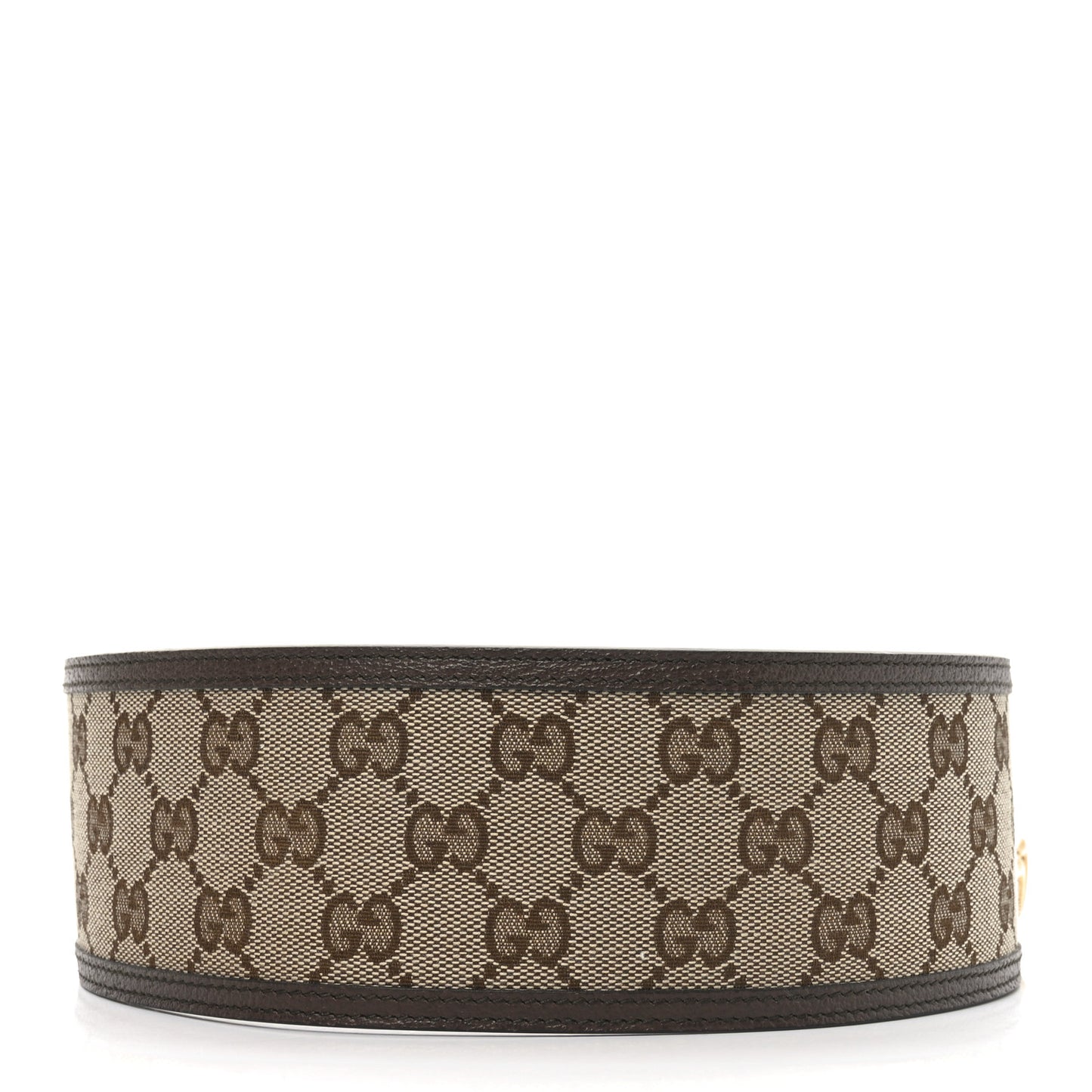 Monogram Calfskin GG Marmont Wide Belt 85 34 Beige Ebony