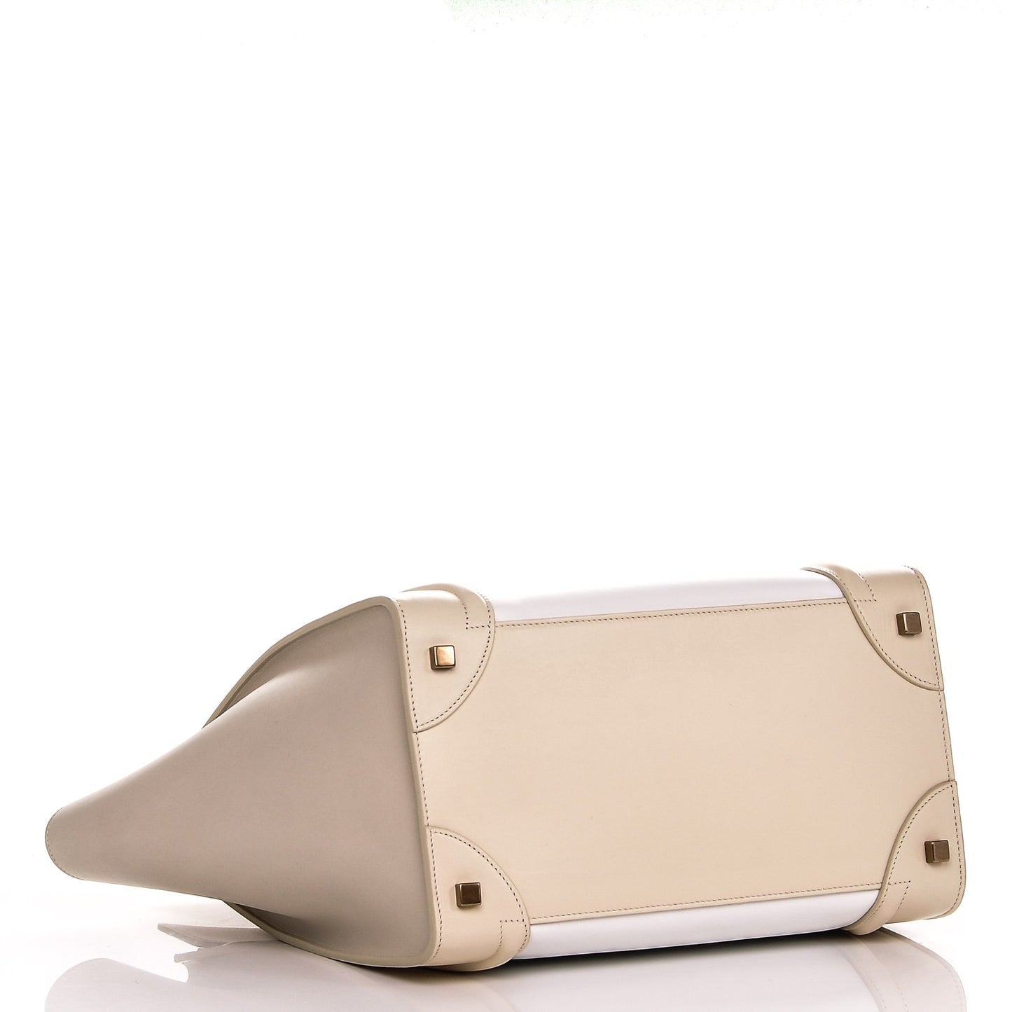 Smooth Calfskin Mini Tri-Color Luggage White