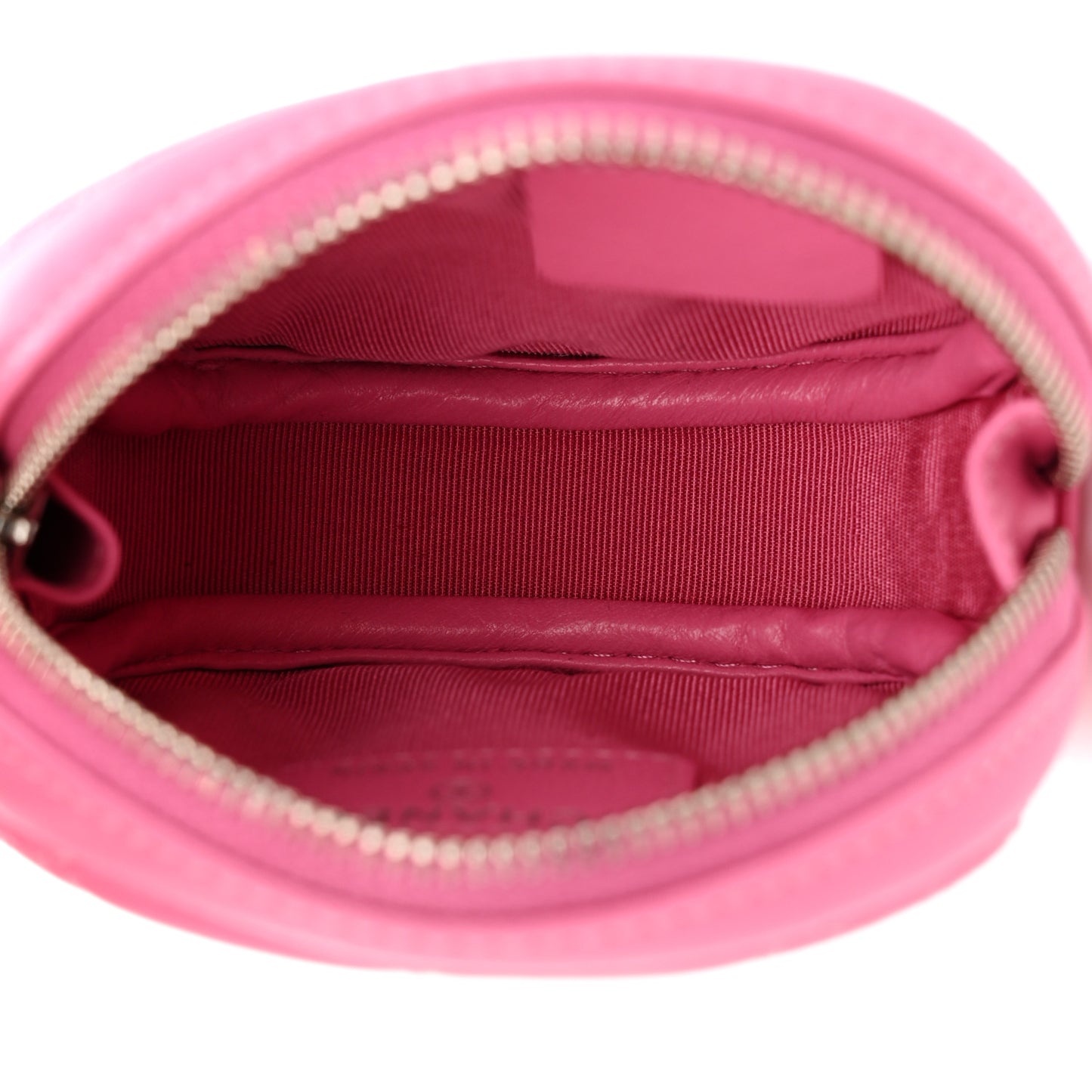 Lambskin Quilted Zip Around Classic Coin Purse Pink