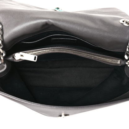 Saint Laurent Grain De Poudre Medium West Hollywood Monogram Fold-Over Earth 5 of 9
