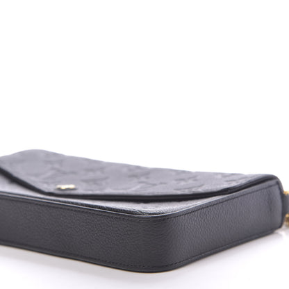 Louis Vuitton Empreinte Pochette Felicie Chain Wallet Black 7 of 9