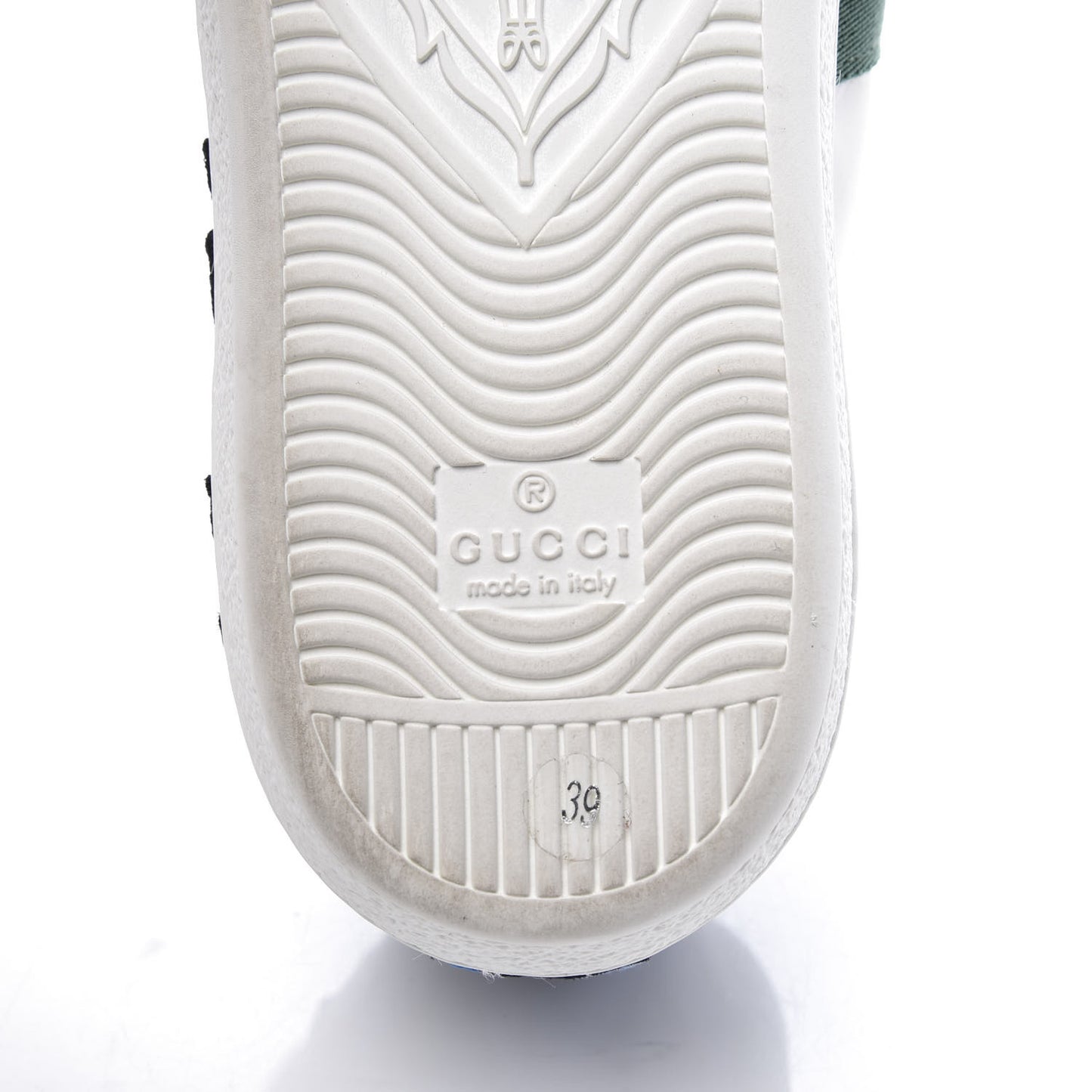 Calfskin Web Floral Embroidered Womens Ace Sneakers 39 White