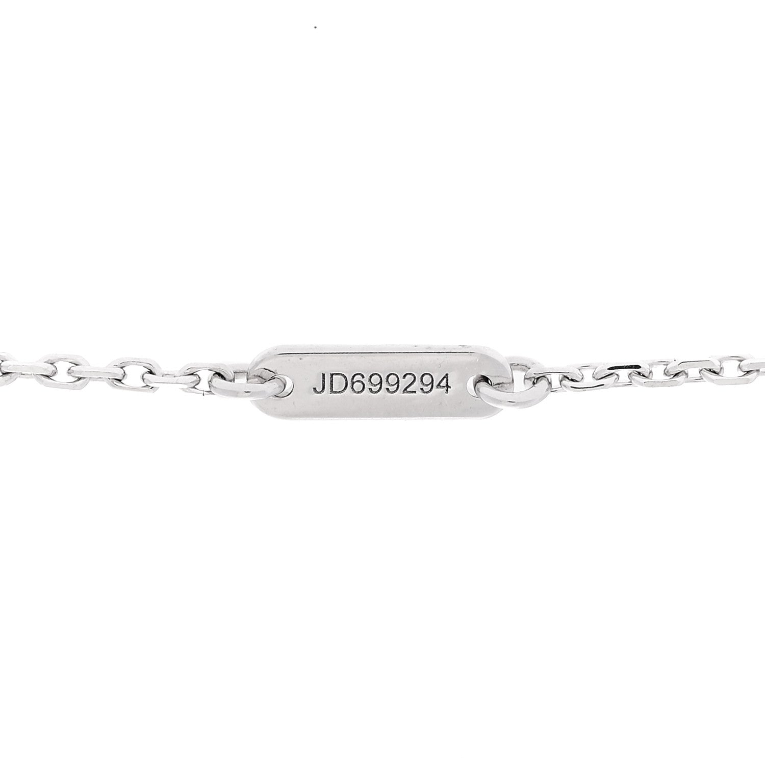 Van Cleef & Arpels 18K White Gold Diamond Sweet Alhambra Pendant Necklace 6 of 7