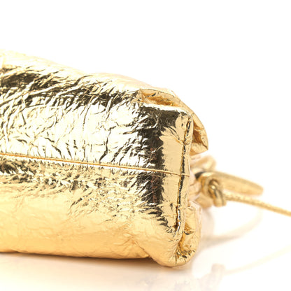 Bottega Veneta Metallic Crinkled Lambskin The Mini Pouch Oro 8 of 8
