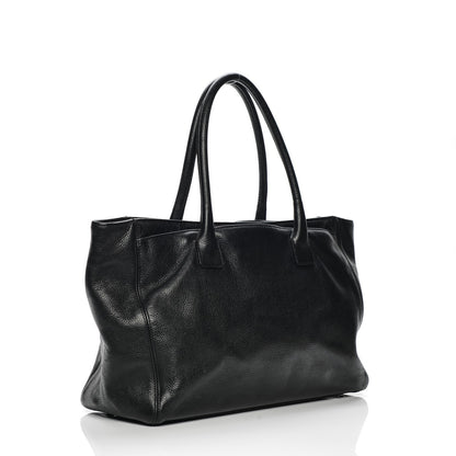 Chanel Calfskin Cerf Executive Shopper Tote Black 3 of 9