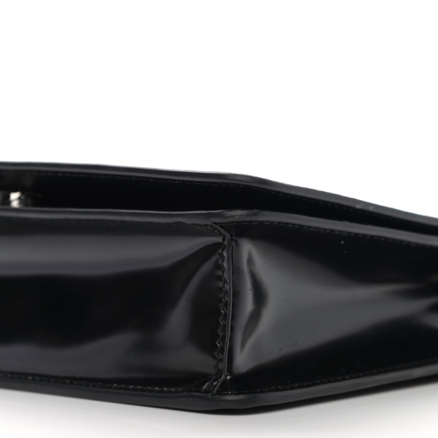 Prada Spazzolato Flap Slide Chain Shoulder Bag Black 9 of 9