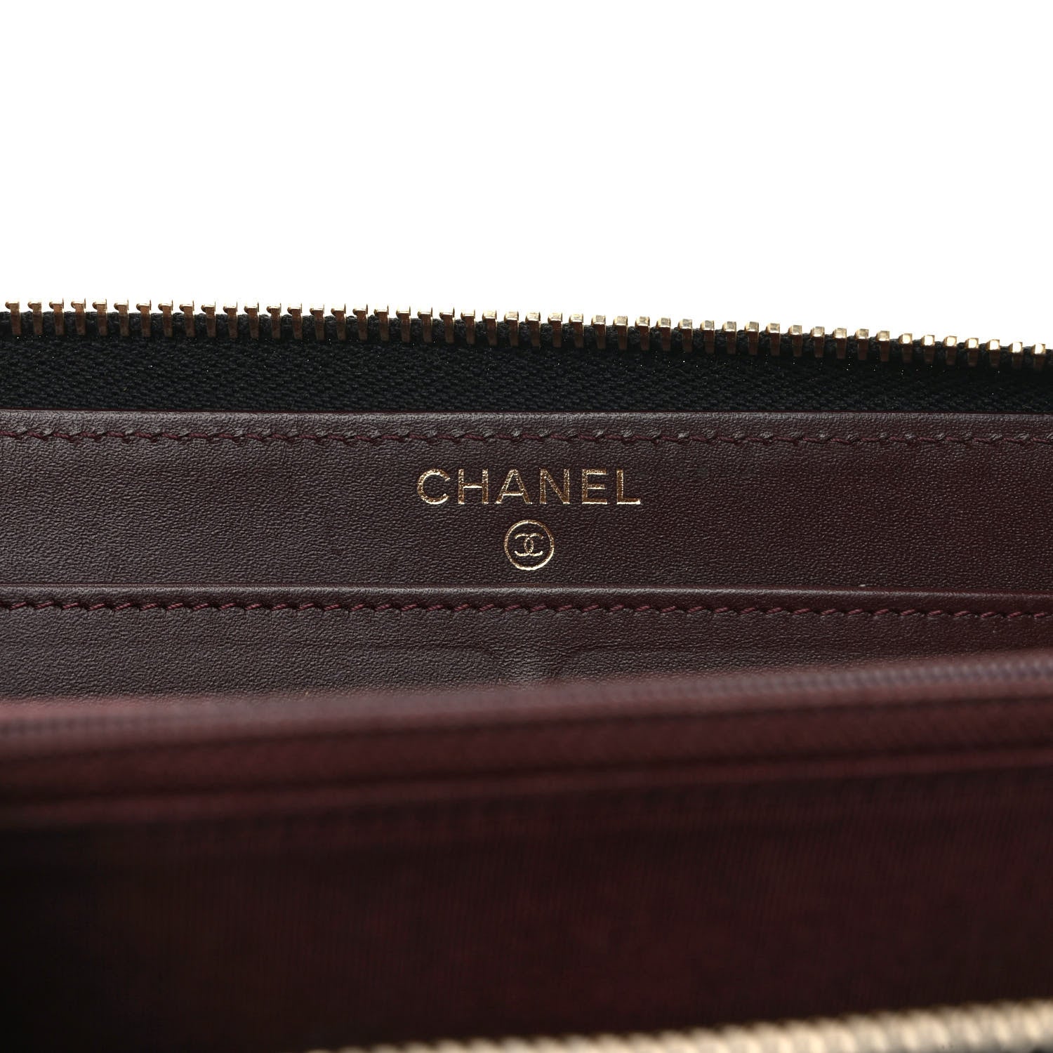 Chanel Caviar Quilted Large Gusset Zip Around Wallet Black 6 of 10