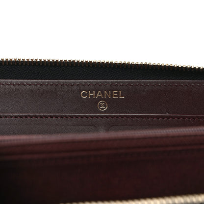 Chanel Caviar Quilted Large Gusset Zip Around Wallet Black 6 of 10