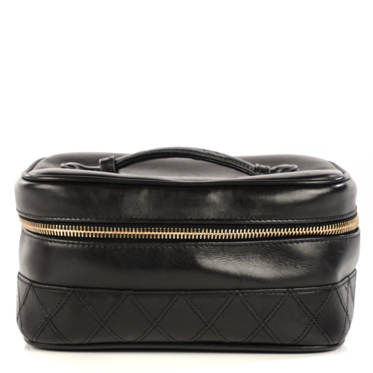 Lambskin Vanity Cosmetic Bag Black