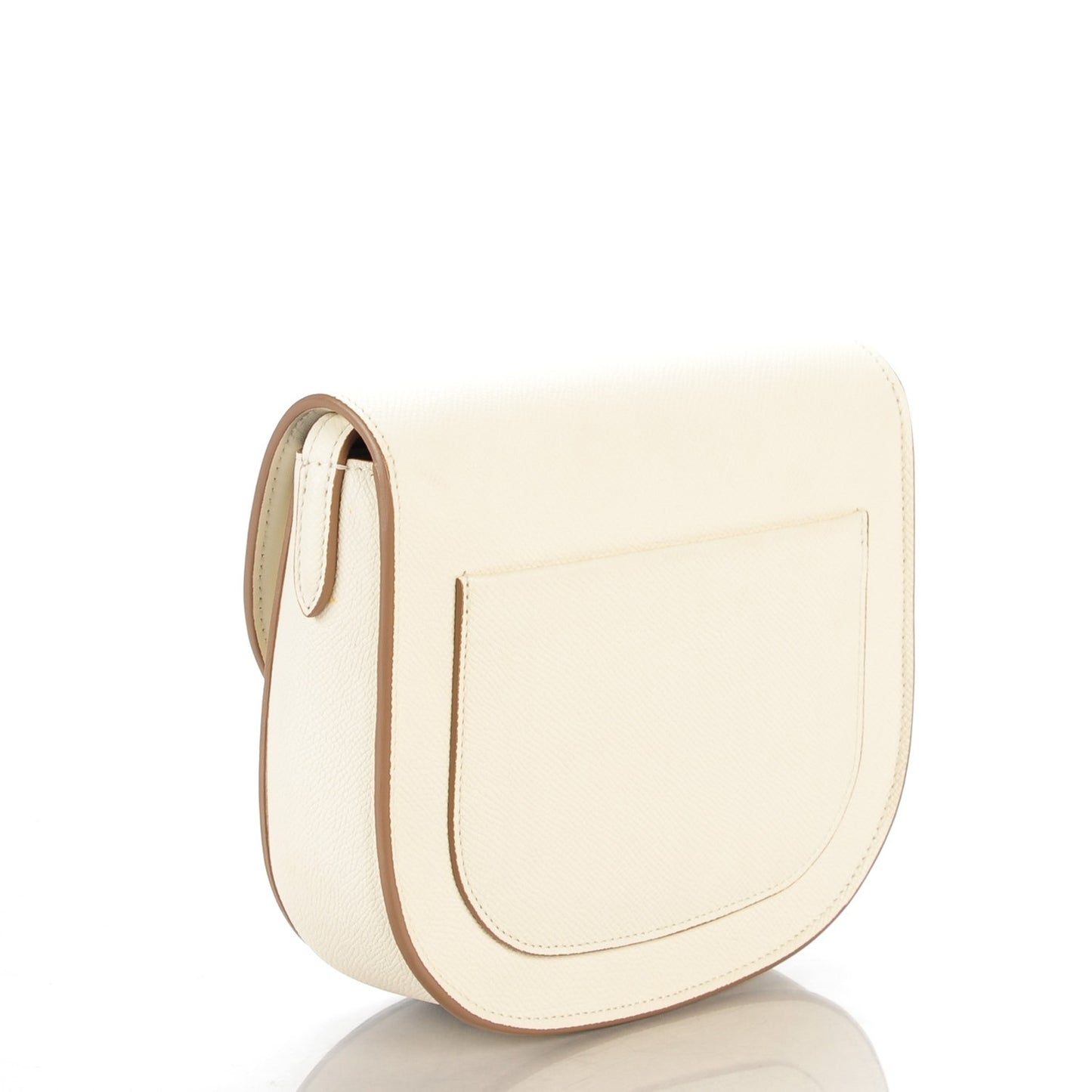 Grained Calfskin Small Trotteur White