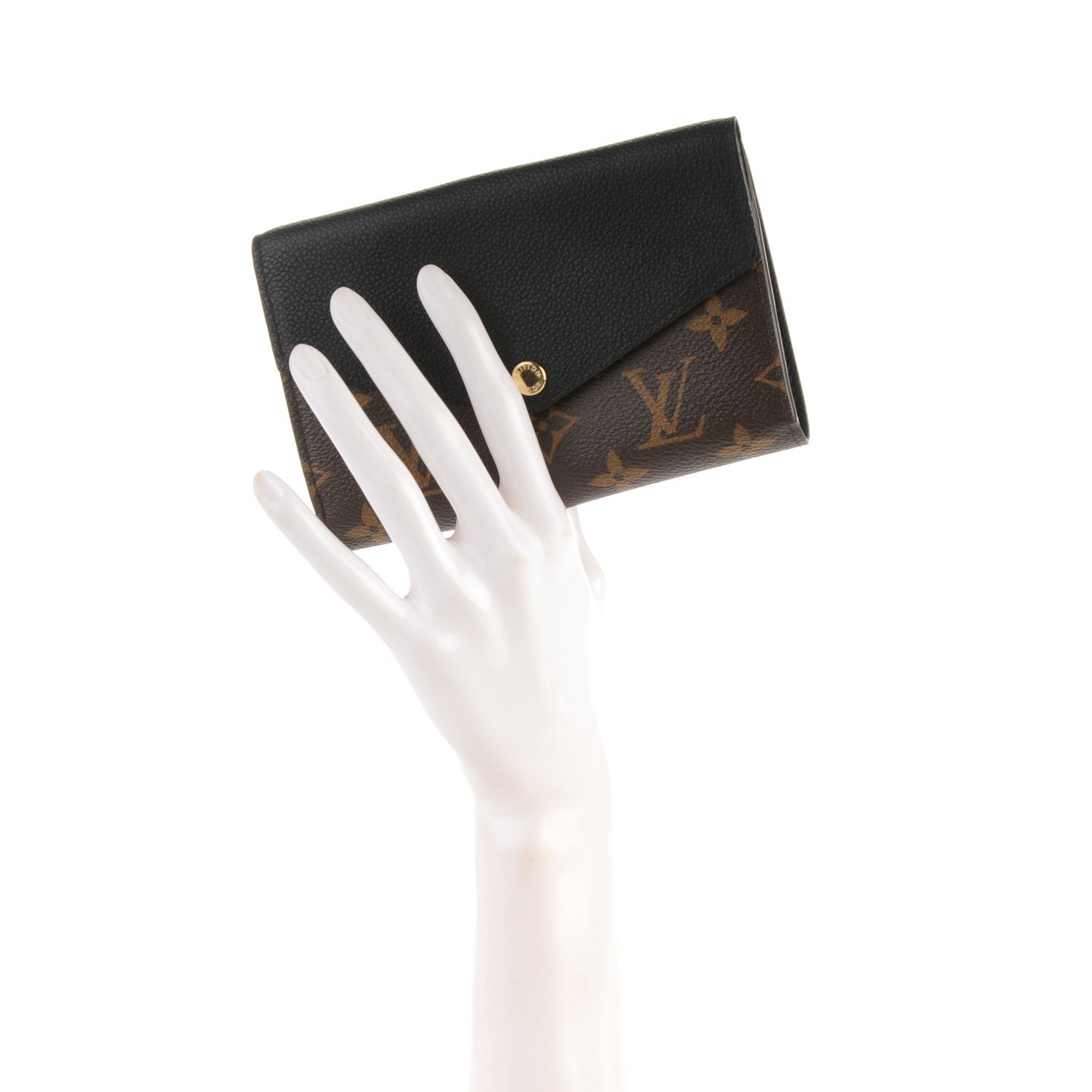 Louis Vuitton Monogram Pallas Compact Wallet Black 2 of 7