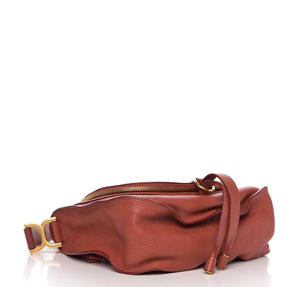 Chloe Calfskin Medium Marcie Round Zip Crossbody Bag Maple Leaf 3 of 9