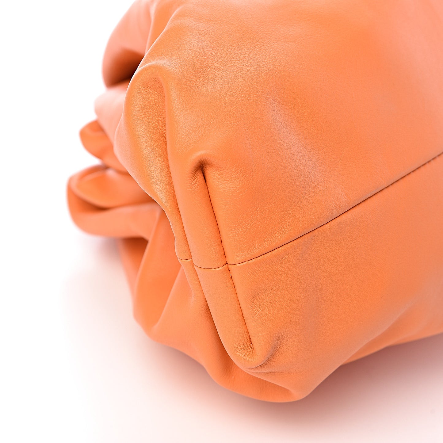 Smooth Butter Calf The Pouch Oversized Clutch Light Orange