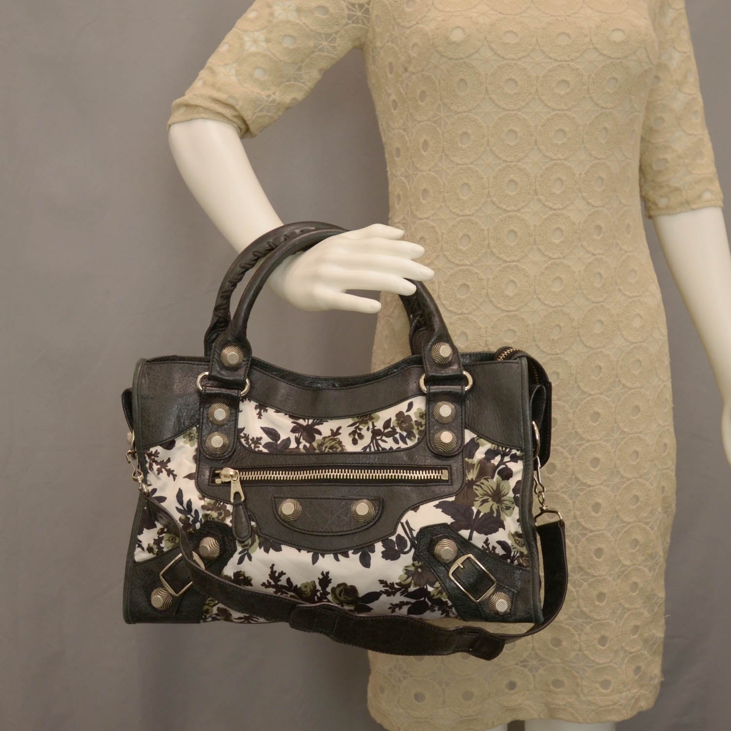 Balenciaga Agneau Floral Giant City Black 2 of 10